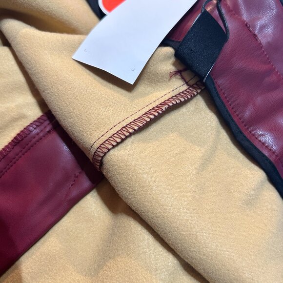 Cider Curve Red Vegan Leather Pants • Women’s 4XL • Wide Leg‎ High Rise • NWT - Picture 7 of 7